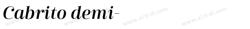 Cabrito demi字体转换